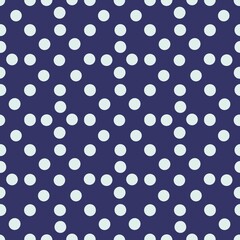seamless pattern of white circles on a blue background