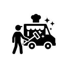 Food Truck Cleaning Icon