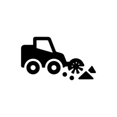 Street sweeper machine icon
