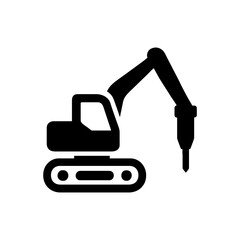 Hydraulic breaker excavator icon