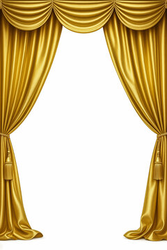 gold theater curtain