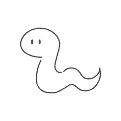 干支の手描き風アイコン【巳 ヘビ】