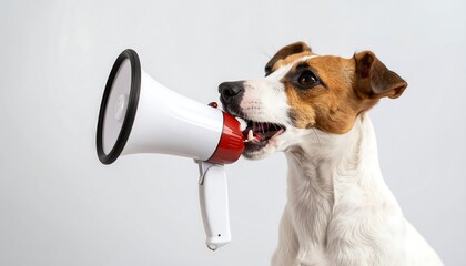 Fototapeta premium Dog with megaphone