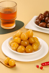 Pickled Colorful Peppers and Olives Mediterranean Appetizer Platter with Drink
