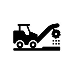 Trenching Machine Digging Icon