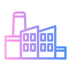 factory Line Gradient Icon