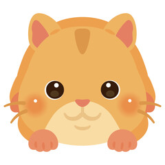 うつ伏せになったハムスターのイラスト