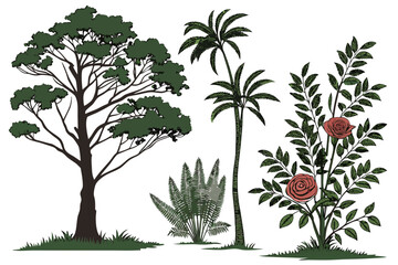 Fototapeta premium set of trees