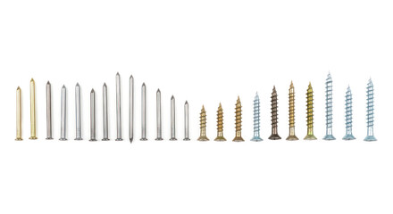 Assortment of screws and nails