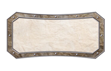 vintage frame with grey texture isolated on white