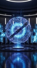 Futuristic Brain Core - Digital Intelligence and Artificial Consciousness.