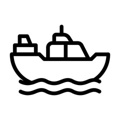 yacht Line Icon