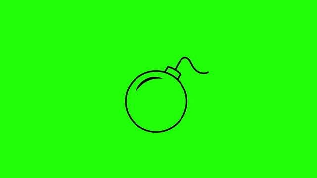 firecracker bomb dynamite explosive icon animated firecracker bomb dynamite explosive 4k green screen looping croma