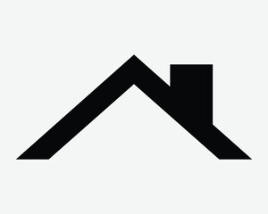 House Roof with Chimney Icon Home Housing Protection Property Structure Roofing Covering Real Estate Building Construction rooftop family apartment