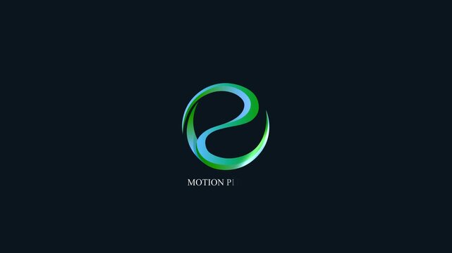 Black background beautiful motion picture logo animation, logo, logo with black background, business logo, creative	
