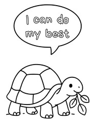 Animal coloring pages with positive affirmations for kids