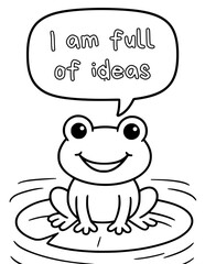 Animal coloring pages with positive affirmations for kids