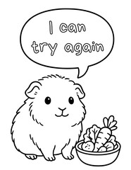 Animal coloring pages with positive affirmations for kids