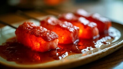 Exquisite display of fruit on a plate