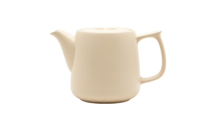 Cream colored modern teapot