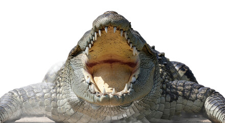 Obraz premium Crocodile open mouth closeup