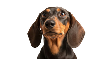 Curious dachshund portrait