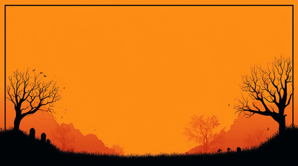 halloween poster background, happy, bright, minimalism