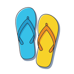 Colorful Cartoon Flip-Flops, Summer Beach Footwear