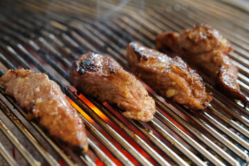 Korean Charcoal Grilled Meat, Traditional Cuisine