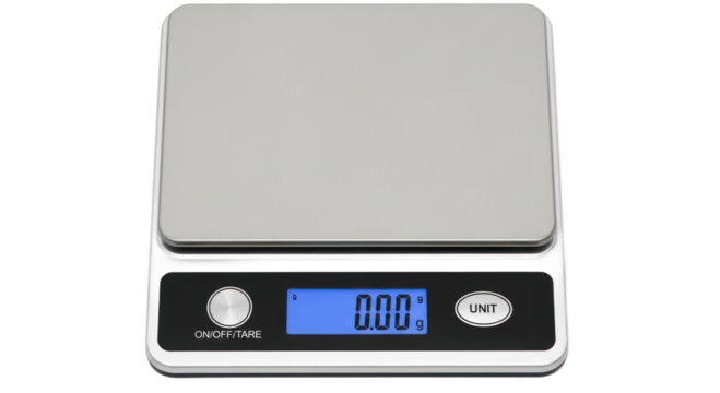 Digital kitchen scale transparent background