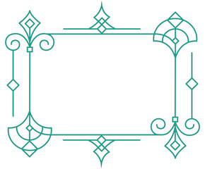 Simple ornament frame vector, ornament frame design vector