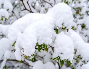 Snowy winter branches