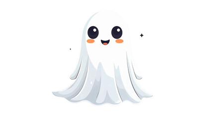 Obraz premium Cartoon Ghost – Cute Halloween Illustration