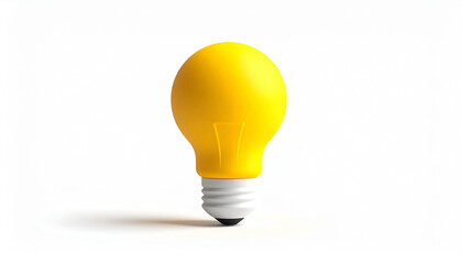 light bulb on white background