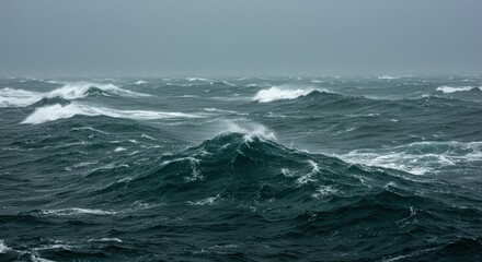 Dramatic Ocean Waves During a Storm