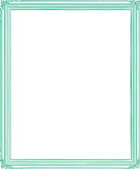 Mint green picture frame, ornate border