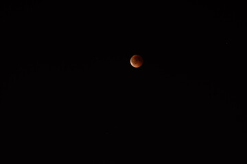 Lunar eclipse on September 7, 2025, Moscow, Russia