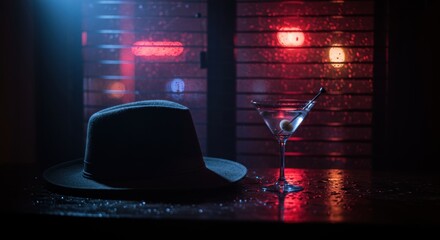 Martini Night Rainy Cityscape Mood