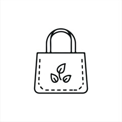 A clean and modern reusable bag icon, designed with a minimal look. Easy to recognize and suitable for apps, websites, packaging, or eco-friendly branding projects