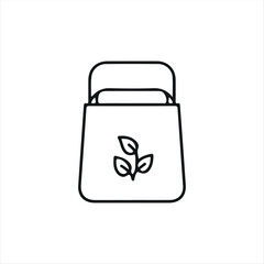 A clean and modern reusable bag icon, designed with a minimal look. Easy to recognize and suitable for apps, websites, packaging, or eco-friendly branding projects
