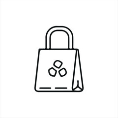 A clean and modern reusable bag icon, designed with a minimal look. Easy to recognize and suitable for apps, websites, packaging, or eco-friendly branding projects