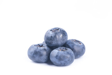 Fresh Blueberries Isolated on White Background - Healthy Organic Fruit
