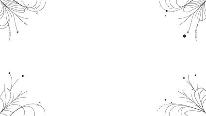 Obraz premium Corporate vector border with subtle branding elements and clean frame, centered white space