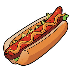 hot dog vector illustration