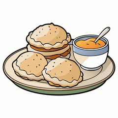 vector illustration of a breakfast