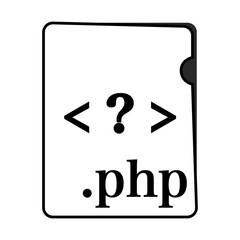 PHPファイル形式 コードファイル モノクロ〜PHP file format code file monochrome〜