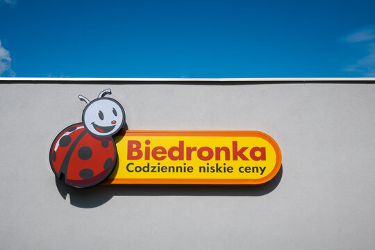 Biedronka logo, a store selling food products.
