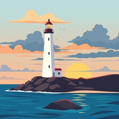 lighthouse on the coast