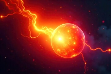 Close-up shot of a glowing, radiating energy source, emanating light and heat Perfect for illustrating concepts of power, energy transfer, and scientific phenomena , science, gamma, spectrum