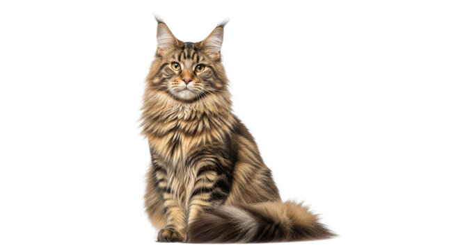 Majestic maine coon cat portrait